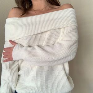 Off the shoulder sweater